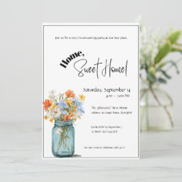 Invitación Housewarming Invitation • Home Sweet Home Floral