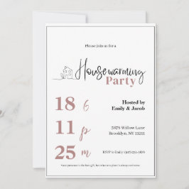 Invitación Housewarming Invitation • Modern New Home Party In