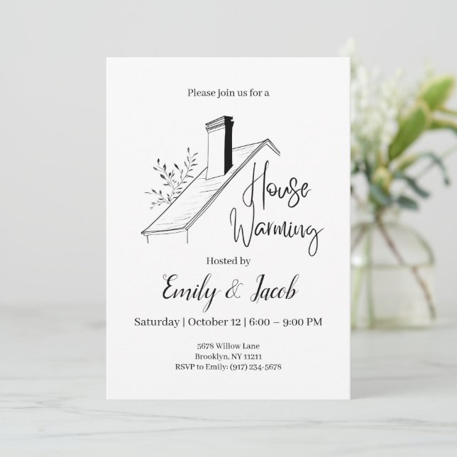 Invitación Housewarming Invitation • New Home Party Invite (Anverso de pie)