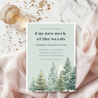 Invitación Housewarming Invitation Our New Neck of the Woods