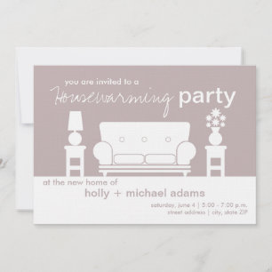 Invitación Housewarming Party - White Living Room