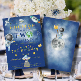 Invitación Houston tenemos un astronauta espacial de dos años