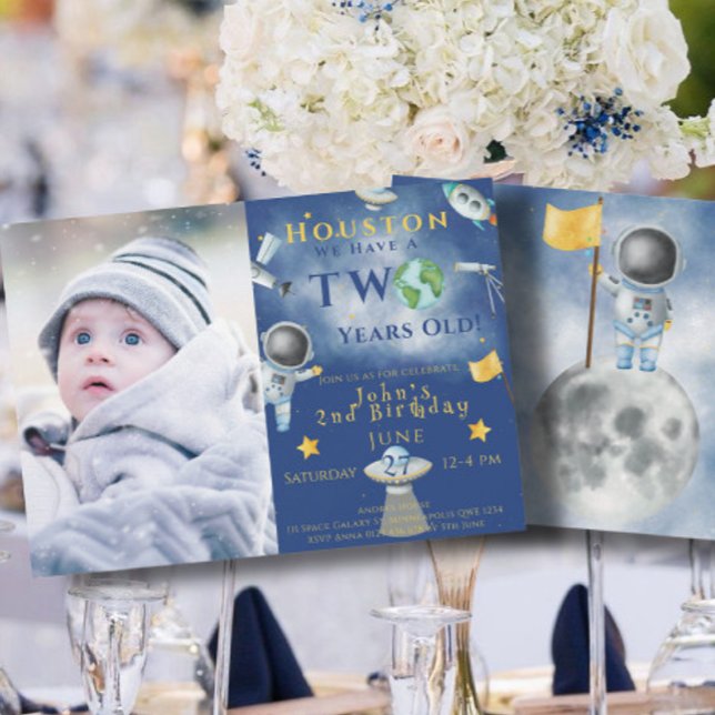 Invitación Houston tenemos un astronauta espacial de dos años (Subido por el creador)