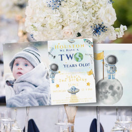 Invitación Houston tenemos un astronauta espacial de dos años