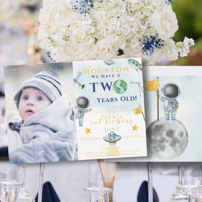 Invitación Houston tenemos un astronauta espacial de dos años (Subido por el creador)