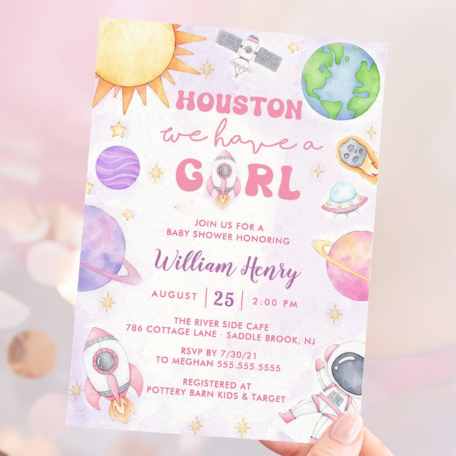 Invitación Houston Tenemos Un Baby Shower Del Espacio Ultrate (Subido por el creador)