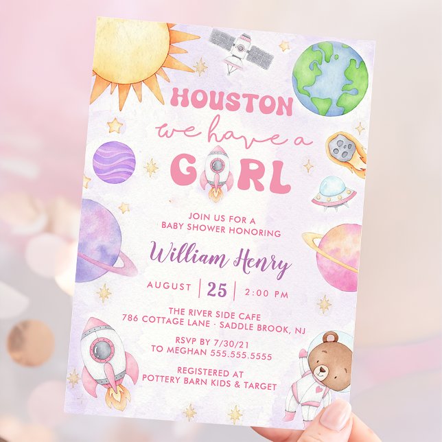 Invitación Houston Tenemos Un Baby Shower Del Espacio Ultrate (Subido por el creador)