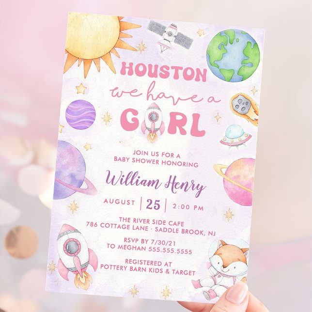 Invitación Houston Tenemos Un Baby Shower Del Espacio Ultrate (Subido por el creador)