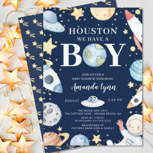Invitación Houston Tenemos Un Niño En El Espacio Ultraterrest