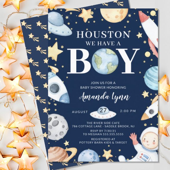 Invitación Houston Tenemos Un Niño En El Espacio Ultraterrest (Subido por el creador)