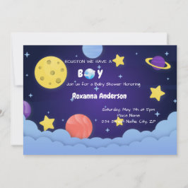 Invitación Houston tenemos un pequeño Baby Shower en el espac