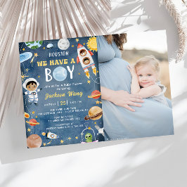 Invitación Houston Tenemos Una Baby Shower De Boy Space