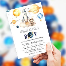 Invitación Houston Tenemos Una Baby Shower Espacial De Astron