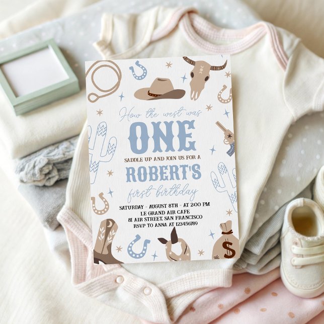 Invitación How the West Was One 1st Birthday Invite (Subido por el creador)