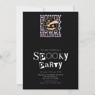 Invitación Howdy Cowbow Gorra estrena fiesta de Halloween