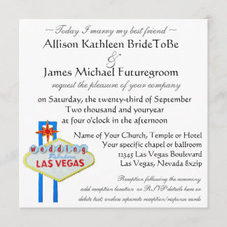Invitación Hoy me caso con mi mejor amigo en Las Vegas