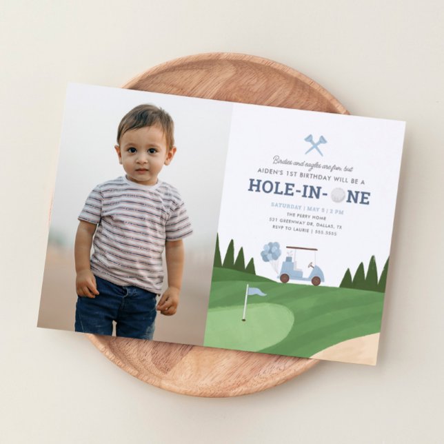 Invitación Hoyo en un golf foto de cumpleaños (Subido por el creador)
