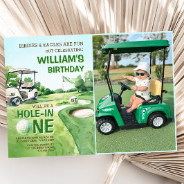 Invitación Hoyo en un golf Par-tee 1er cumpleaños foto
