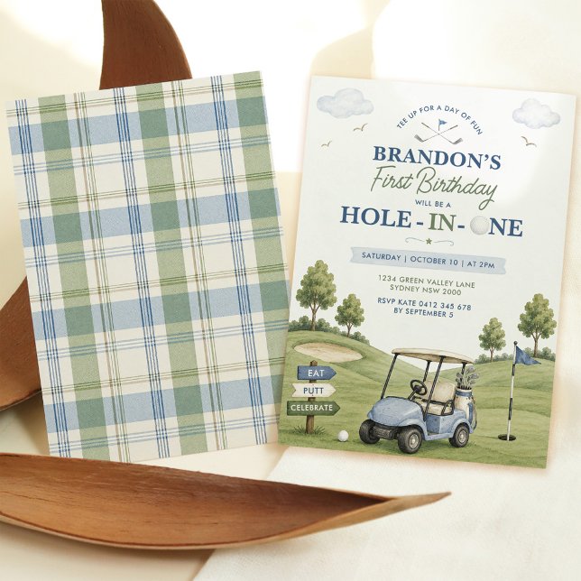 Invitación Hoyo en Uno: Golf 1er Cumpleaños Par-Tee (Subido por el creador)