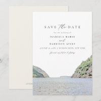 HUDSON RIVER New York acuarela Save the Date