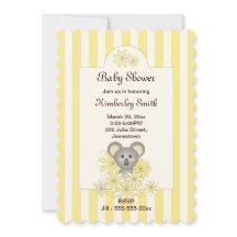 Huelga amarilla Koala Género Neutral Baby Shower