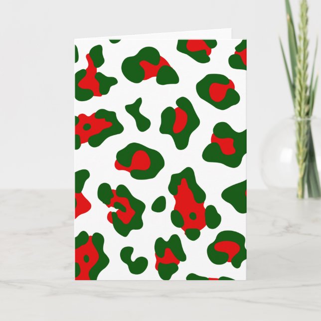 Invitación huella de leopardo de los navidades (Anverso)