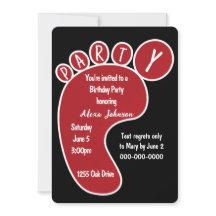 Huella del Partido Nacimiento Rojo en negro