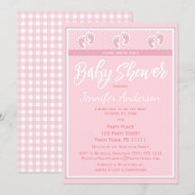Huella rosada Baby Shower del chica