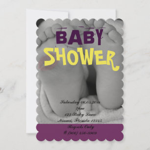 Invitación Huellas adorables lindas del cuarto de niños del