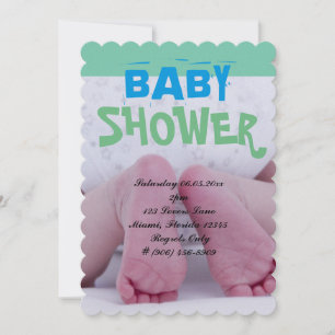 Invitación Huellas adorables lindas del cuarto de niños del