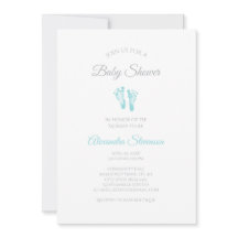 Huellas azules preciosas de Simple Boy Baby Shower