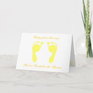 Invitación Huellas de bebé (amarillo)