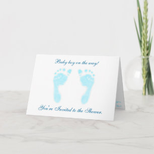 Invitación Huellas de bebé (niño)
