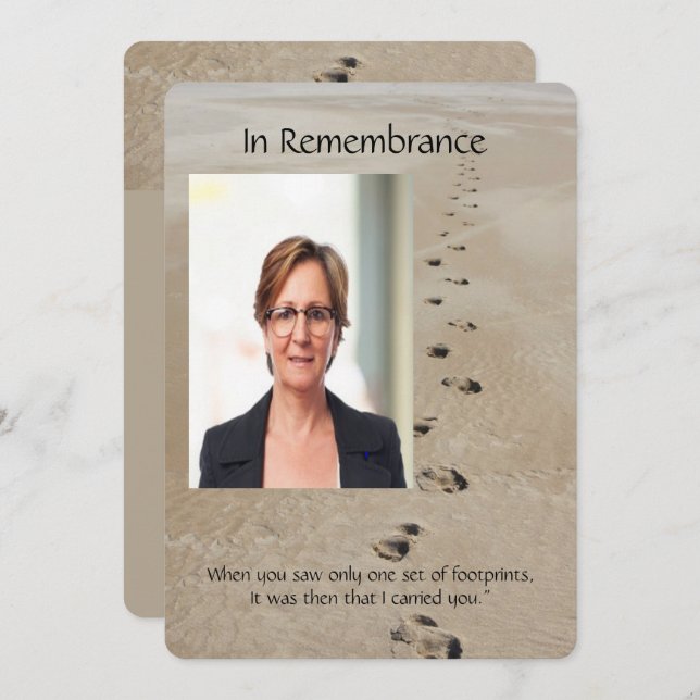 Invitación Huellas en el monumento al Personalizado del poema (Anverso / Reverso)