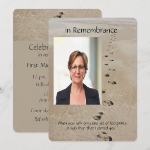 Invitación Huellas en el monumento al Personalizado del poema