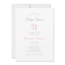 Huellas nítidas de Baby Shower de Chica simple