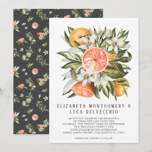 Invitación Huerto de cítricos Boda botánica boho