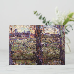 Invitación Huerto en flor, Arlés por Vincent van Gogh