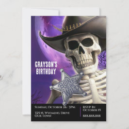 Invitación Hueso para ser salvaje, Skeleton campestre occiden