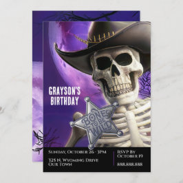 Invitación Hueso para ser salvaje, Skeleton campestre occiden