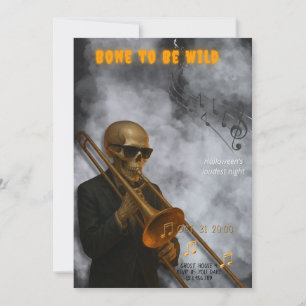 Invitación Hueso para ser salvaje - Trombón de esqueleto Ha