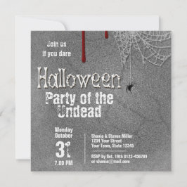 Invitación Huesos de Halloween Fiesta de la cementera no muer