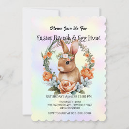 Invitación Huevo de caza de liebre lindo Fiesta feliz día de