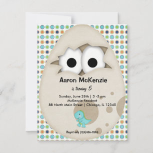 Invitación Huevo de dinosaurio