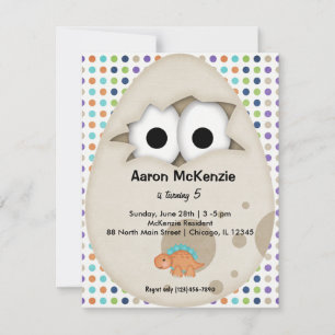 Invitación Huevo de dinosaurio