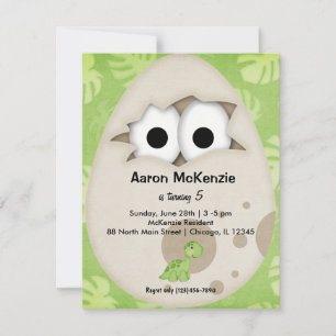 Invitación Huevo de dinosaurio