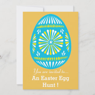Invitación Huevo de Pascua fiesta de Pascua con motivos de hu