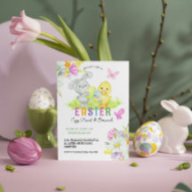 Huevo de Pascua Floral y conejo de brunch