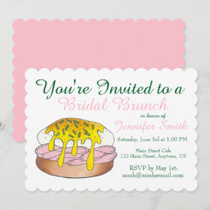 Invitación Huevos Benedict Boda nupcial Ducha Brunch