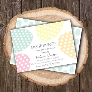 Invitación Huevos con lunares modernos de Pascua Cena Brunch 